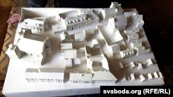 Макет габрэйскага раёну Горадні ХІХ ст.