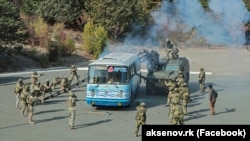 Окупований Крим. Тренування російського спецназу з імітації захоплення заручників на території табору «Артек» у жовтні 2019 року