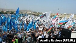 Митинг  Национального Совета на «20 участке» в Баку. 18 августа 2013