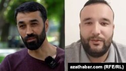 Туркменские блогеры Алишер Сахатов (слева) и Абдулла Орусов