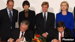 Швейцария  Церемония подписания армяно-турецких протоколов, Цюрих, 10 октября 2009 г․