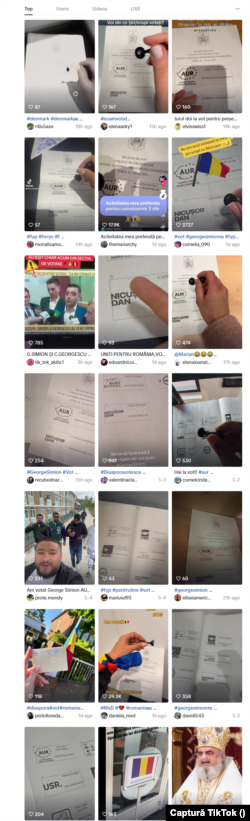 Pe TikTok sunt zeci de postări cu filmări din cabina de vot ale românilor din diaspora.