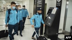 Казакстандык спортчулар Токиого келген учур, 17-июль 2021-жыл.