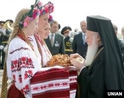 Вселенський патріарх Варфоломій I під час візиту до Києва з нагоди 1020-річчя Хрещення України-Руси, 25 липня 2008 року