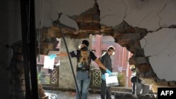 پلیس پاکستان در محل انفجار