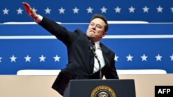 Միլիարդատեր Իլոն Մասկը ԱՄՆ նախագահ Դոնալդ Թրամփի երդմնակալության հանդիսությունների ժամանակ, Վաշինգտոն, 20-ը հունվարի, 2025թ. 