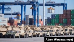 Американська військова техніка у Гданську, Польща у вересні 2017 року