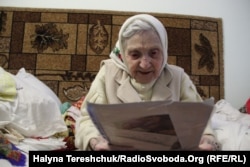 Михайлина Хома, мешканка геріатричного пансіонату