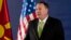 U.S. Secretary of State Mike Pompeo attends a joint press conference with the North Macedonia prime minister in Ohrid on October 4.
