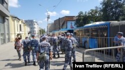 Ռուսաստան - Ոստիկանական ուժեր Մոսկվայում, 27-ը հուլիսի, 2019թ.