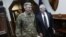 U.S. Defense Secretary Jim Mattis (right) and U.S. Army General John Nicholson, commander of U.S. forces in Afghanistan, in Kabul on April 24
