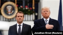 اظهارات دونالد ترامپ در دیدار با امانوئل مکرون، همتای فرانسوی‌اش، ابراز شد.