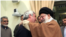 ابراهیم حاتمی‌کیا در آغوش آیت‌الله خامنه‌ای در یکی از دیدارهای بسته سینماگران با رهبر جمهوری اسلامی