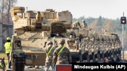 Bradley տեսակի ամերիկյան զրահամեքենաներ, արխիվ, Լիտվա, 2 հոկտեմբերի, 2022թ.