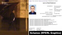 О 21-ій знімальна група зафіксувала, як нардеп Юрій Арістов спустився з третього поверху і залишив ресторан через кухню