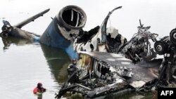 Рэшткі самалёта Як-42, які перавозіў хакейную каманду.