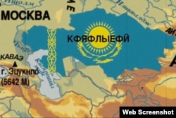 A fictional map of Kazakhstan from Borat.
