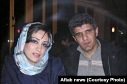 محمود سیف در کنار همسر سابقش شهرزاد میرقلی‌خان