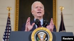 ԱՄՆ նախագահ Ջո Բայդենը հեռուստաուղերձով դիմում է քաղաքացիներին, Վաշինգտոն, 11-ը մարտի, 2021թ․