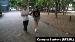 Іван із журналісткою Радіо Свобода