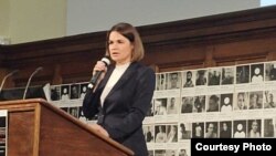 Світлана Тихановська на зустрічі з представниками білоруської діаспори, Лондон, 3 серпня 2021 року