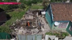 Зруйнована Горлівка –​ наслідки бойових дій, зняті з безпілотника