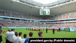 Адкрыцьцё Нацыянальнага футбольнага стадыёна ў Менску, 7 чэрвеня 2025 году