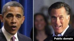 میت رامنی (راست) و باراک اوباما