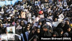 Генерал Қосим Сулаймонийнинг дафн маросими Кермон шаҳрида бўлиб ўтди. 2020, 7 январь.