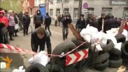 تصرف یک ایستگاه پلیس در شرق اوکراین از سوی افراد مسلح