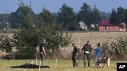 На месцы падзеньня расейскага дрона ў Польшчы, 10 верасьня 2025