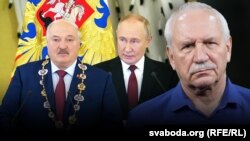 Фотакаляж. Валер Карбалевіч (справа).