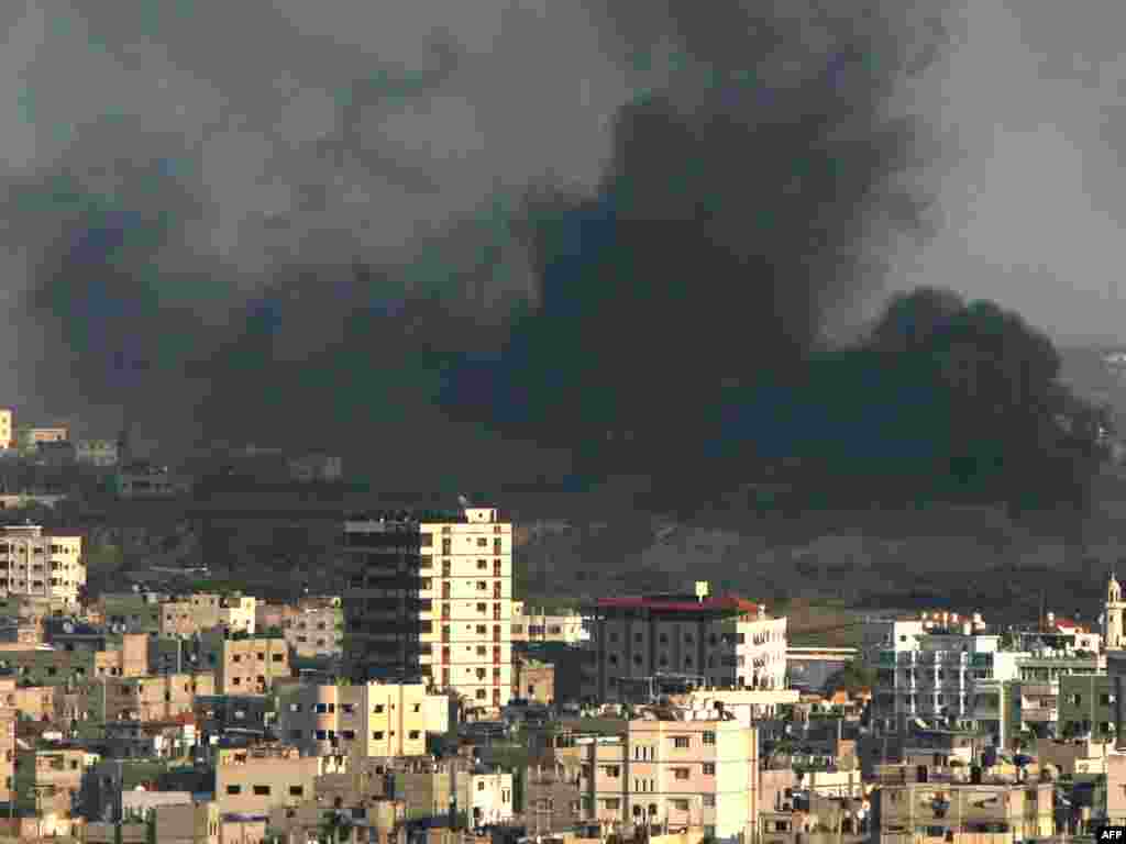 درگیری بین نیروهای حماس و نیروی زمینی اسرائیل در شرق غزه.