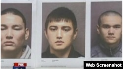 Фотографии задержанных в США казахских студентов по обвинению в краже колес. Скриншот с видеосюжета телеканала "Фокс 26".