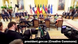 Зустріч «Дев’ятки». Переговори лідерів України, США, Франції, Фінляндії, Німеччини, Великої Британії, Італії, ЄС і НАТО. Вашингтон, 18 серпня 2025 року