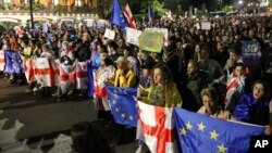 Բողոքի ցույց Վրաստանում՝ «օտարերկրյա գործակալների» մասին օրենքի դեմ, 3-ը մայիսի, 2024թ․