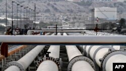 نمایی از تأسیسات نفتی ایران در جزیره خارک