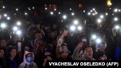 Сторонники Садыра Жапарова. Октябрь 2020 года. 