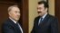 Президент Нұрсұлтан Назарбаев пен сол кездегі премьер-министрі (қазір ҰҚК-нің төрағасы) Кәрім Мәсімов. Астана, 10 қаңтар 2007 жыл.