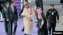 مراسم استقبال از بشار اسد (چپ) در جده