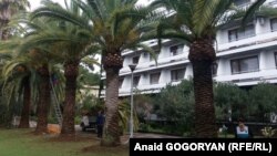 Работу по опрыскиванию зеленых насаждений проводит МУП «Зеленое хозяйство» по согласованию с Госкомитетом по экологии и охране природы