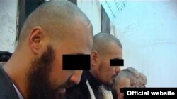 Задержанные по подозрению в причастности к террористическим группировкам. Фото с сайта КНБ Казахстана.