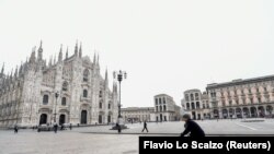 Площа Дуомо в Мілані, Італія, 10 березня 2020 року