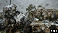 تصویری از خسارات سیل اخیر در شهر شیراز