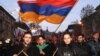 Armenia -- Supporters of the opposition Armenian National Congress march through central Yerevan, 18Feb2011.