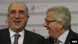Elmar Məmmədyarov  və Avropa Komissiyasının prezidenti Jean-Claude Juncker - Riqa, 22 may 2015