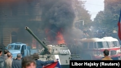 Танки Варшавского договора в Праге. 21 августа 1968.