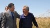 Armenia - Prime Minister Tigran Sarkisian talks to a farmer in Gegharkunik province, 30Aug2011.