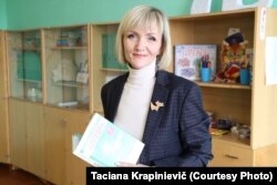 Настаўніца Тацяна Крапіневіч, архіўнае фота