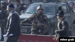 بسته شدن جاده اصلی منتهی به ساختمان امنیت ملی در کابل پس از انفجار